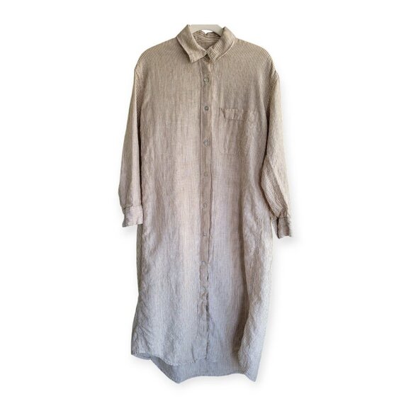 Golden Sun Stripe Linen Maxi Dress by Faherty XS - Picture 2 of 12